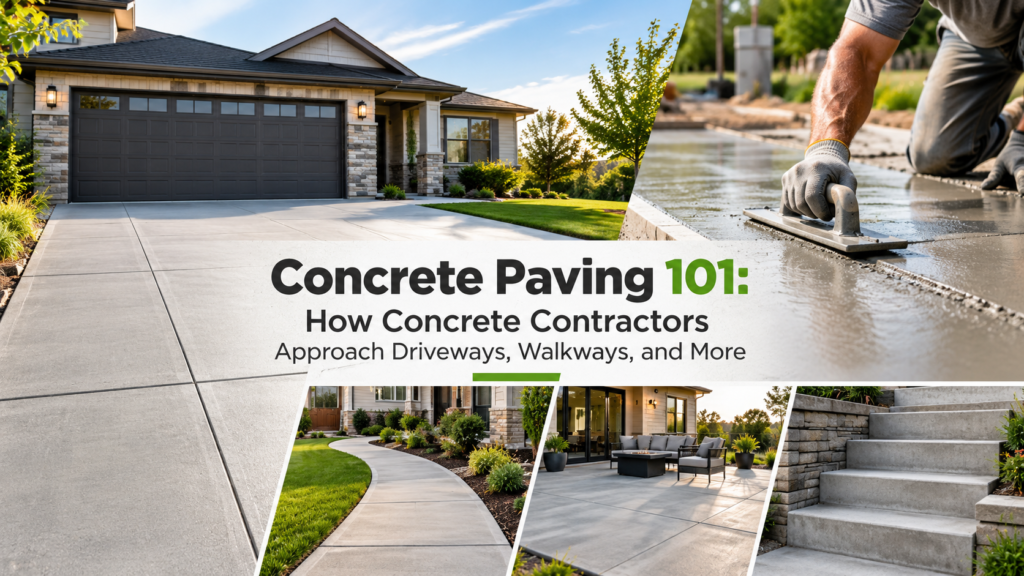 Concrete Paving 101: How Concrete Contractors Approach Driveways, Walkways, and More